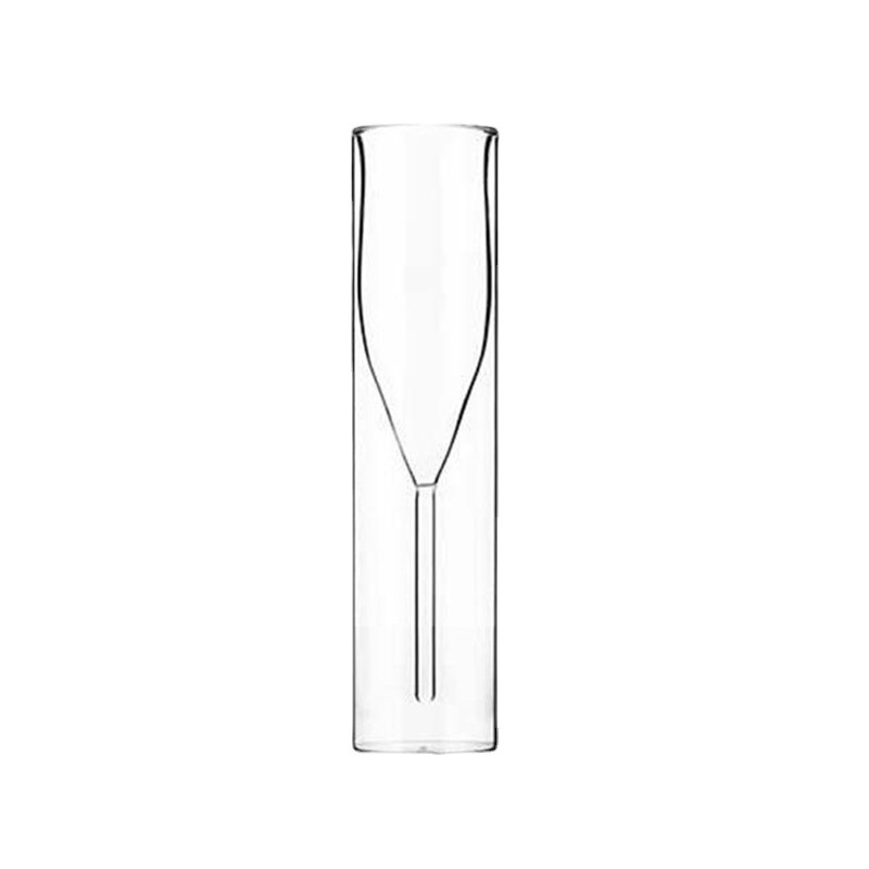 Jin Baijia creativo de doble capa taza de cerveza de vidrio creativo Flip invertido tulipán taza whisky taza de jugo