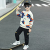 Children's spring summer clothing, sports set, suitable for teen, internet celebrity, western style, Korean style, wholesale