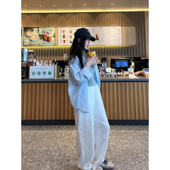 2025年超人気夏服、年齢軽減服一式、涼しくリラックスしたシャツ、リネンワイドパンツ、女性用ツーピーススーツ