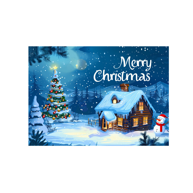 クロスボーダーAmazonクリスマスグリーティングカード手書き感謝祝福メッセージカードギフトデコレーション小さなカード英語版|undefined