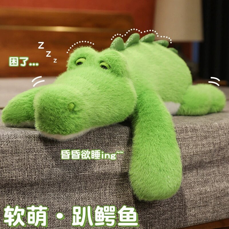 Linda caricatura dorada visón fiesta cocodrilo muñeco de peluche muñeca almohada niños creativos niña regalo de cumpleaños al por mayor