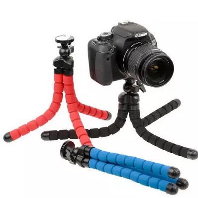 海绵中号章鱼三脚架升级版 八爪鱼 百变海绵三脚架手机直播支架