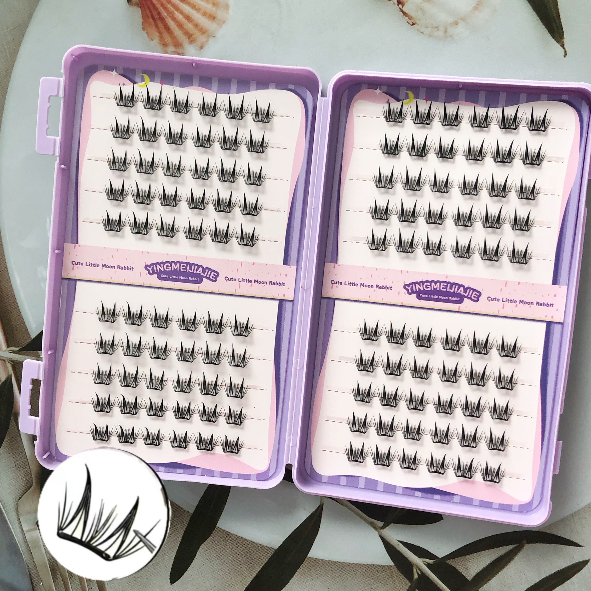 20 filas de paquete de regalo de pestañas falsas transfronterizas YF40 densas pestañas de cómic de maquillaje nuevas pestañas falsas sin pegamento