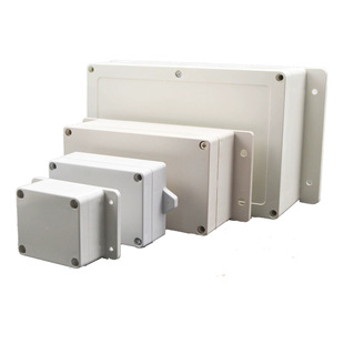 Waterproof box outdoor lithium battery enclosure abs plastic 65 outdoor monitoring terminal box flame retardant thick junction box with ears