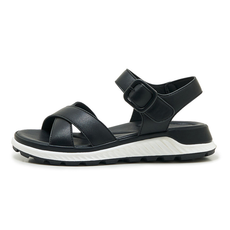 Sandal quai chéo nữ đế dày chống trượt mùa hè — màu nâu, màu đen, màu xám, màu mơ chi tiết 33
