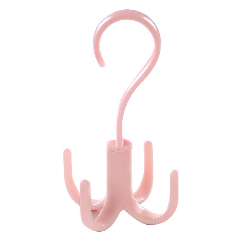 Gancho multiusos giratorio de cuatro garras Slipper Rack Tie Rack bufanda perchero percha gancho de plástico