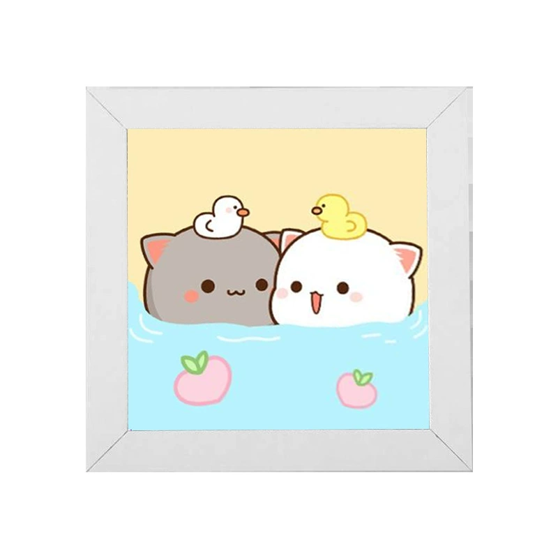 5D алмазная мозаика Cinnamoroll, в рамке 15×15 см для детей, набор DIY, в OPP-пакете