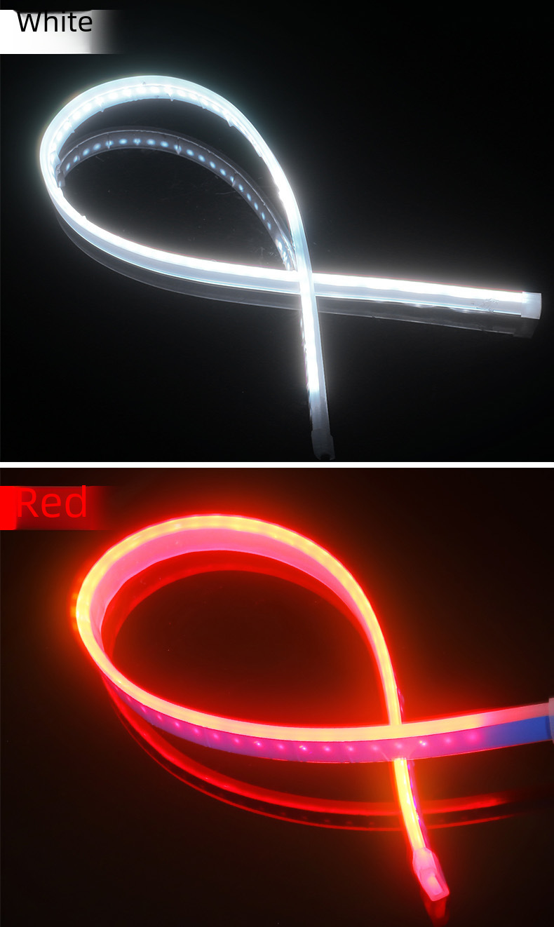 Car daily light with light guide strip LED tearful eye light streamer horse racing decorative soft strip light with cross-border explosions spot
