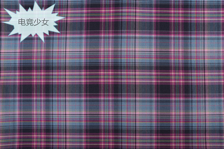 Tela a cuadros de poliéster teñida en hilo, disponible en stock, para uniformes JK, faldas plisadas, bolsos, estilo chino, jacquard image 19