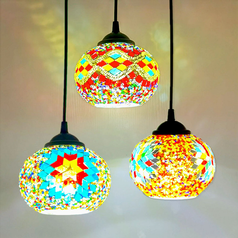 Turkish Style Glass Chandelier Vintage Restaurant Bar Distinctive Single Chandelier Cafe Clothing Store Chandelier