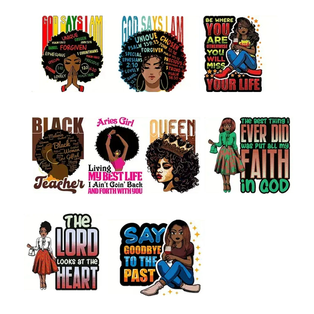 Men's Ke style perm picture cartoon portrait perm picture punk rock pattern thermal transfer printing stickers factory wholesale