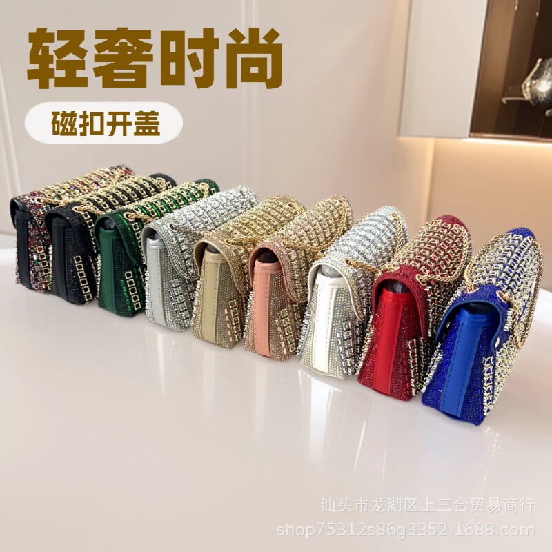 新款跨境名媛宴会包链条手拎包时尚派队单肩斜挎包小包镶钻晚宴包|undefined