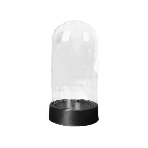 Flor seca inmortal cubierta transparente mano de bloques de construcción muñeca mano modelo de luz nocturna cilíndrica a prueba de polvo acrílico a prueba de caídas al por mayor