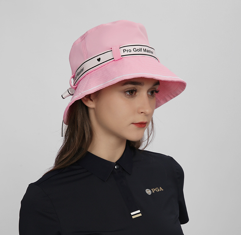 Mũ golf nữ thắt nơ kiểu ngư dân, vành rộng 7 cm, chống nắng, thoáng khí — MZ056-Màu đen, MZ056-màu hồng nhạt, MZ056-màu trắng chi tiết 9