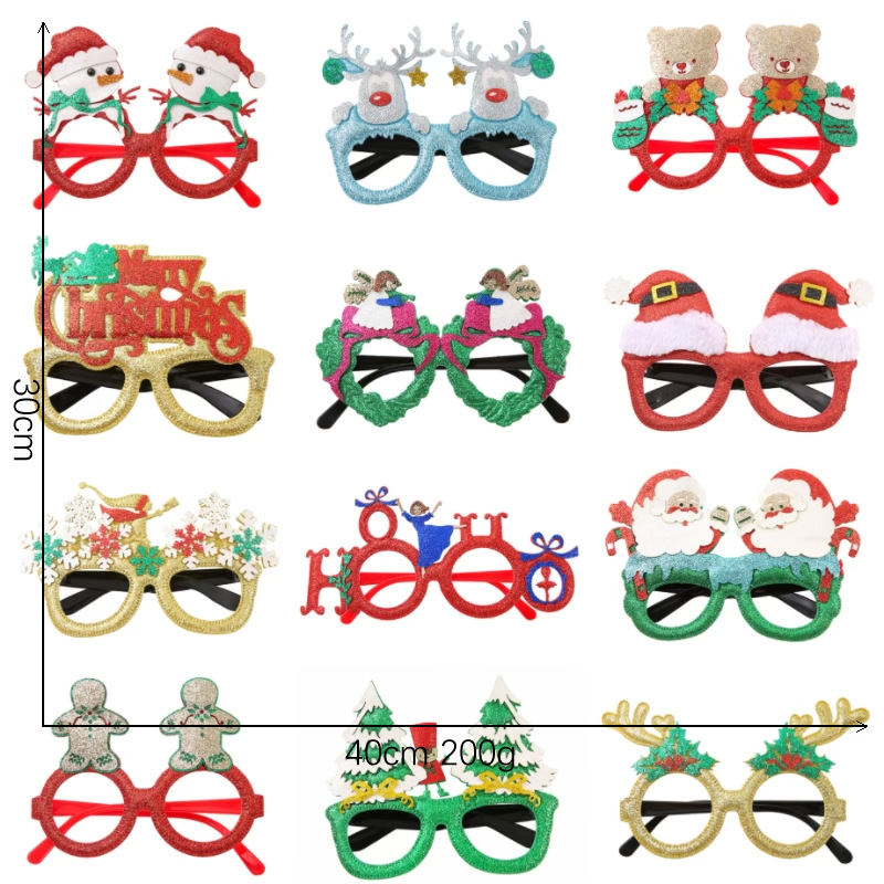 Nueva Navidad diadema gafas marco Halloween Día de San Valentín gafas de Santa Claus gafas Fiesta de Navidad