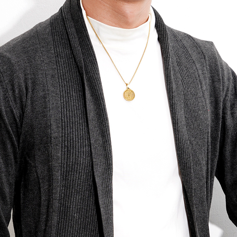 Fashion Letter Titanium Steel Plating Pendant Necklace 1 Piece