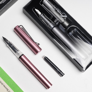 9020 Round Rod Boxed Ortho Pen for Students to Practice Writing Replaceable Ink Sac Pen High-grade Gift Box Pen