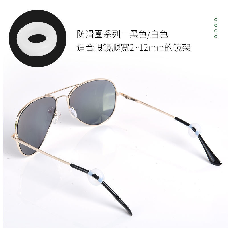 Detachable anti-slip silicone ear hooks with secure grip—preventing slippage and drops—for children's eyeglass frames, featuring back-of-ear clasps.