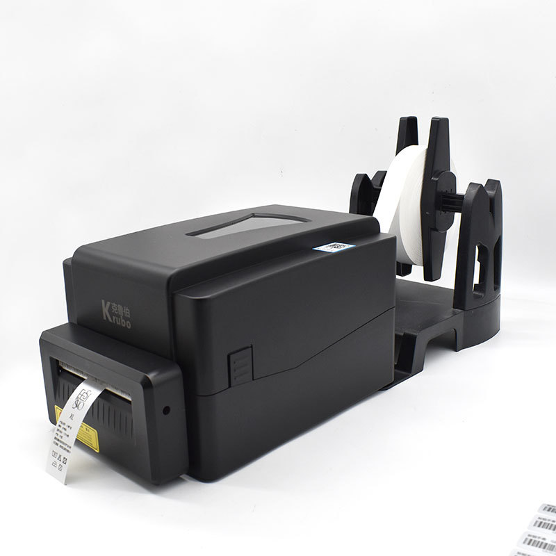 Impresora industrial de etiquetas con cortador para etiquetas lavables, etiquetas de lavado para ropa, etiquetas colgantes de satén, seda, nailon, máquina de etiquetas de código de barras por transferencia térmica.