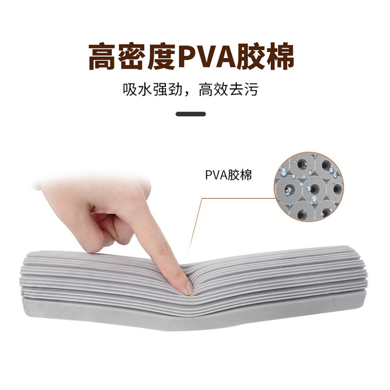 Varilla de acero inoxidable retráctil trapeador de limpieza del hogar trapeador de algodón de plástico rodillo de doble fila 27CM fregona fábrica al por mayor