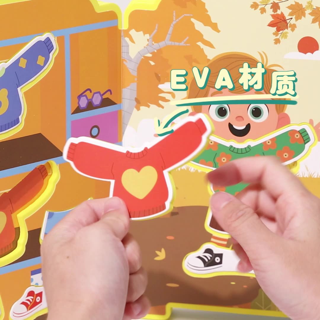 Baby Enlightenment Cognitive Three-Dimensional Dress-Up Game Book Pattern Matching Puzzle Board Early Education Educational Kidsren's Toys