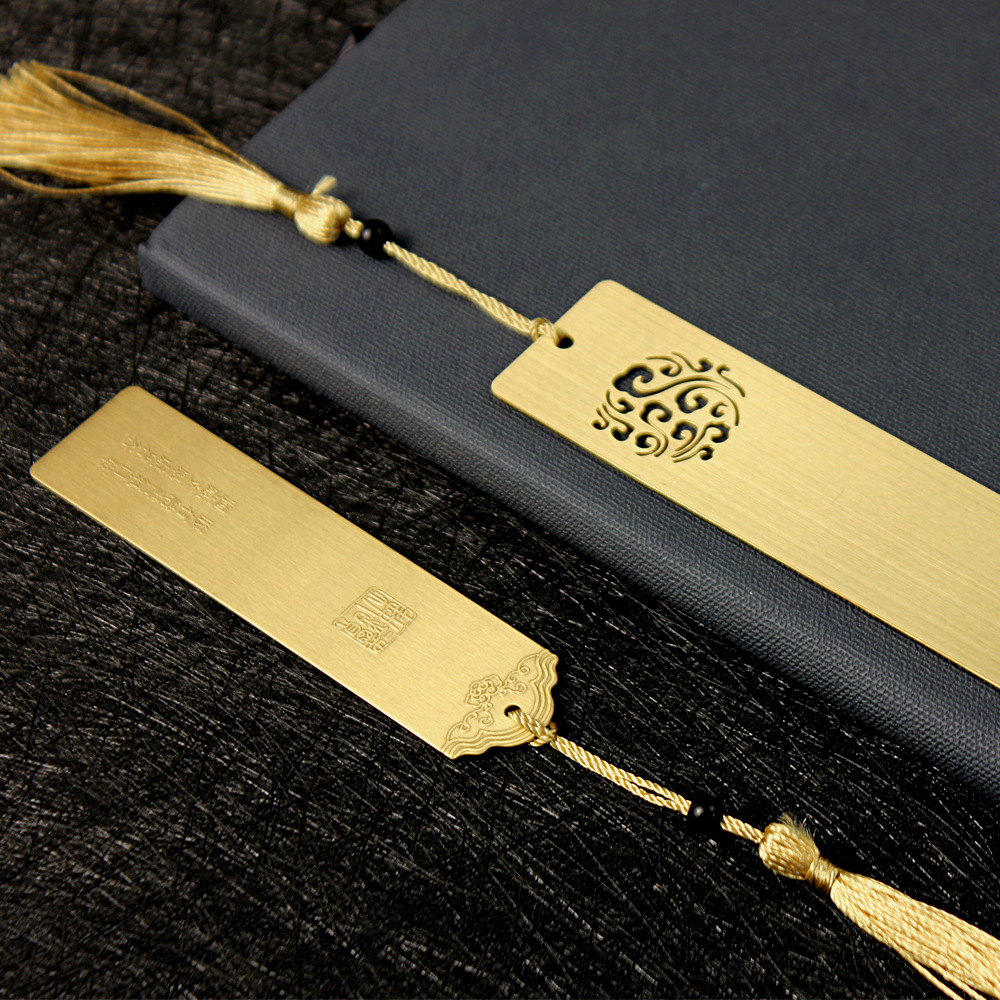 Metal Guofeng bronce marcadores personalizados logotipo grabado xiangyun compañeros de clase marcadores de graduación maestros y estudiantes image 4
