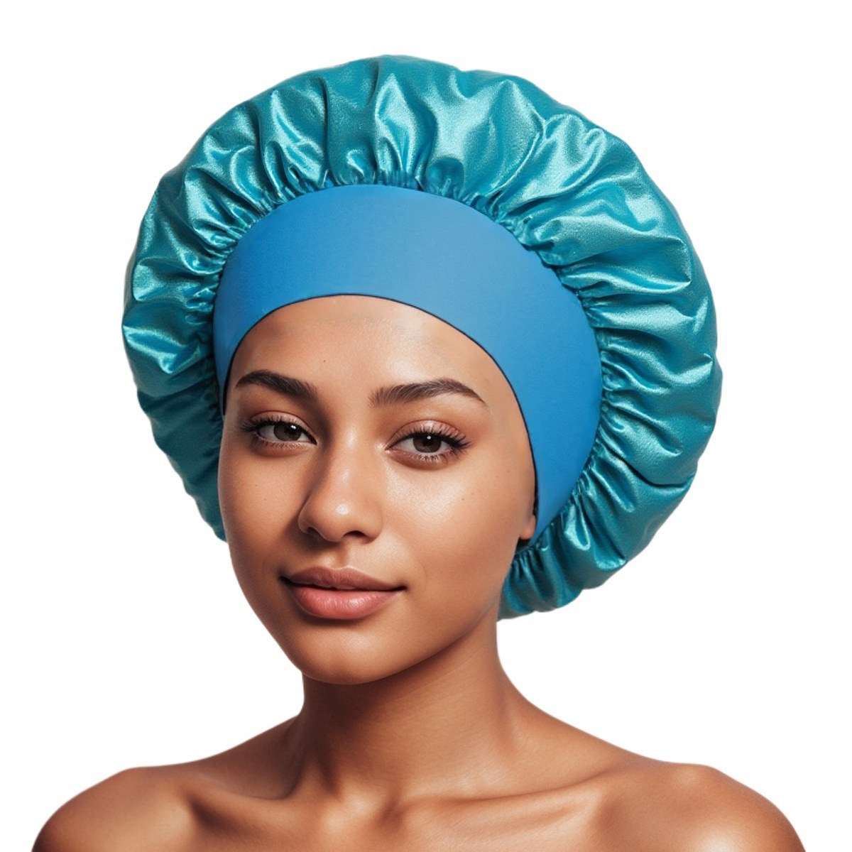 Sombrero de dormir de color elástico de borde ancho transfronterizo de Amazon Sombrero de cuidado del cabello de salón de belleza para mujer Sombrero de quimioterapia de confinamiento