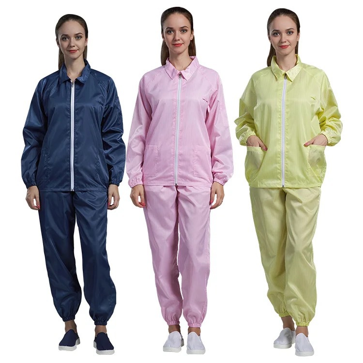 防尘洁净ESD 防静电无尘喷漆男女工作服食品制药电子厂车间分体服