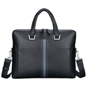 Manufacturer in stock first layer cowhide handbag business briefcase men's leather shoulder bag texture fashion commuter bag