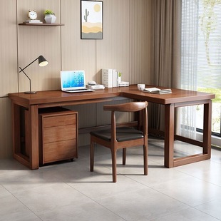 Solid Wood Corner Desk L-Shaped Wall-Mounted Desktop Computer Desk Bedroom Study Home Corner Workbench 7-Shaped Desk