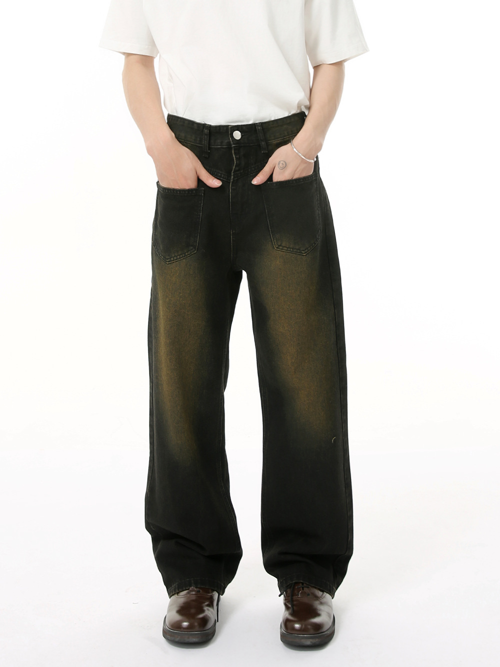 MTLCLOTHES Ropa de hombre | American cleanfit street bolsillo anti-desgaste jeans sueltos delgados de moda