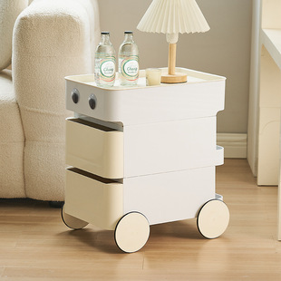 Nordic creative bedside table replacement Internet celebrity living room home bedside cabinet modern simple portable trolley storage cabinet