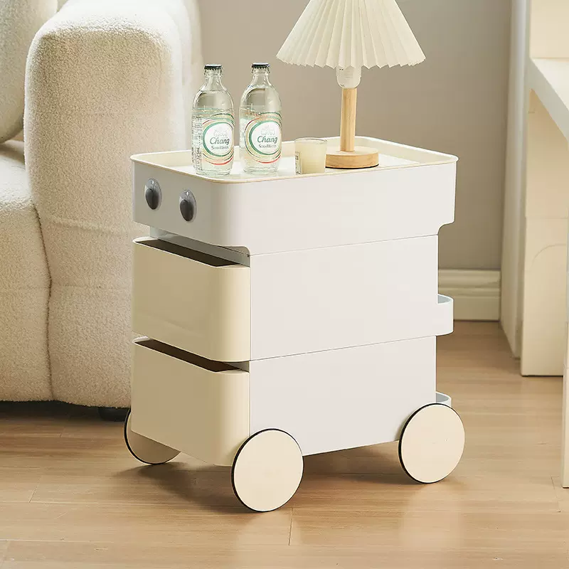 北欧创意床头柜替代网红客厅家用床边柜现代简约可移动推车收纳柜