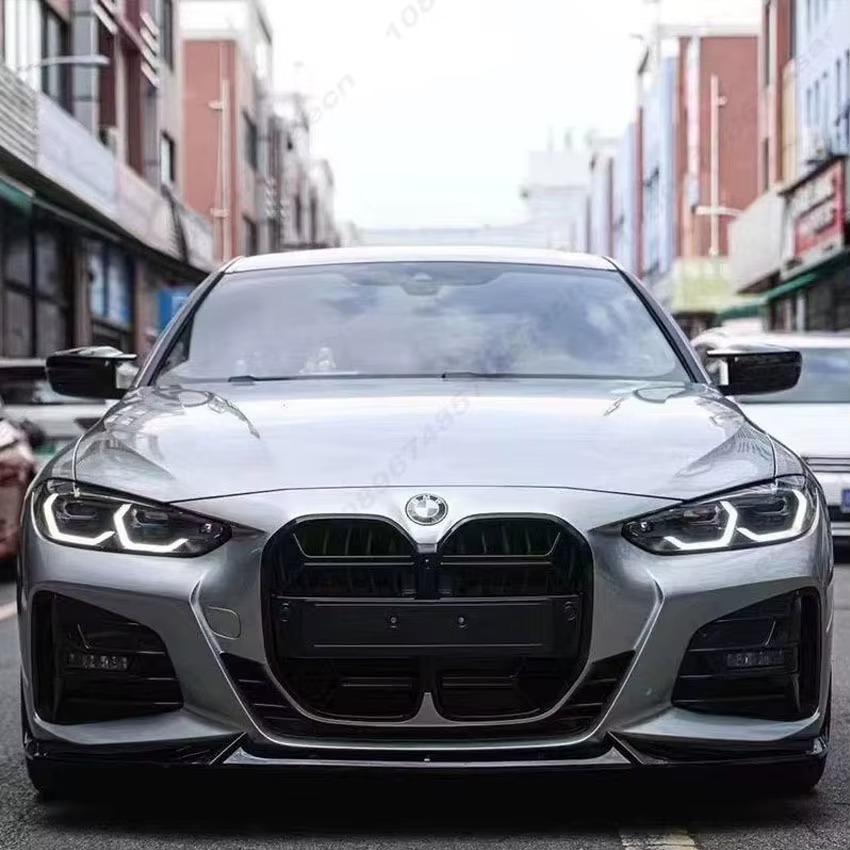 Suitable for 2021-2024 Bmw 4 Series Integrated Front Lip Modification for 2-Door G22/4-Door G26, No-Drill Front Spoiler