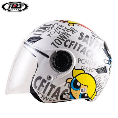 Motosiklet dəbilqələri – Helmet Four Seasons Adult Cartoon - white-little-angel