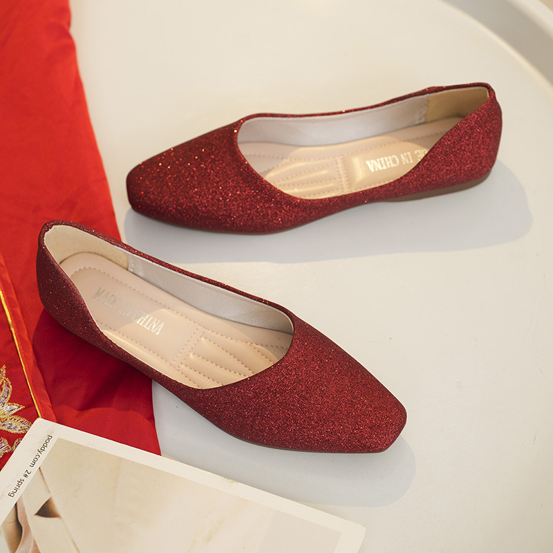 Comfortable Square-toe Ballet Flats For Women Large Size Shoes_voghion.com