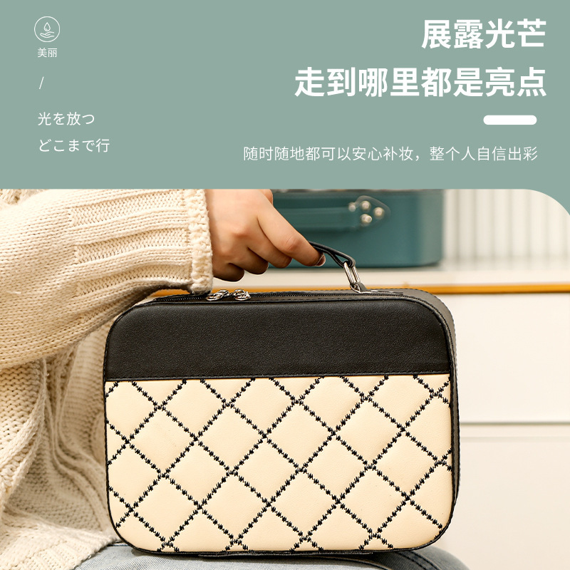 Nuevo regalo de mano caja cosmética festiva caja de almacenamiento portátil de gran capacidad para mujeres caja de tatuaje portátil multifuncional