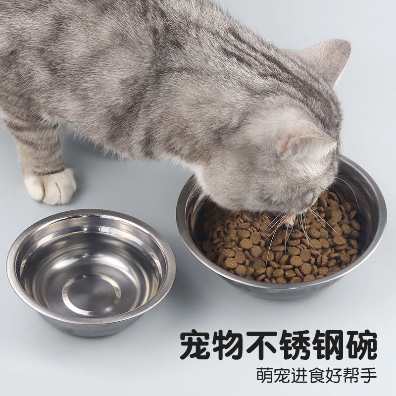 스테인레스 스틸 애완 동물 분지 고양이 그릇 개 그릇 개 그릇 음식 그릇 고양이 분지 비 슬립 더블 단일 그릇 애완 동물 그릇 큰 스몰 사이즈 # #