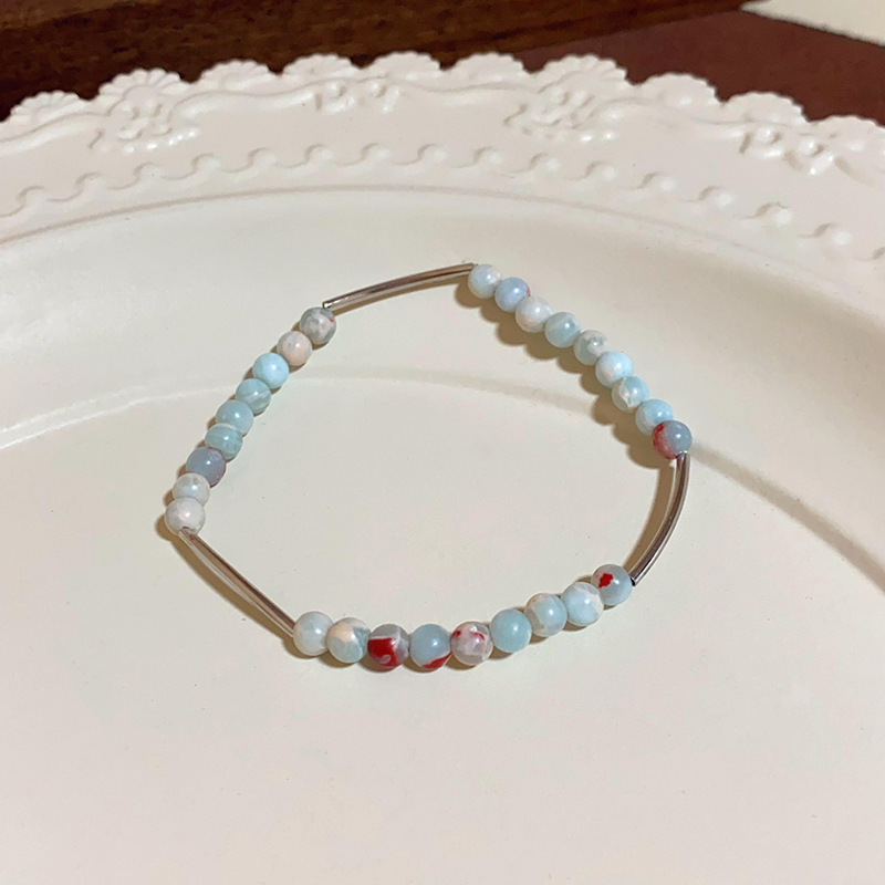 Brazalete de 76 manos - plata - Azul - rojo