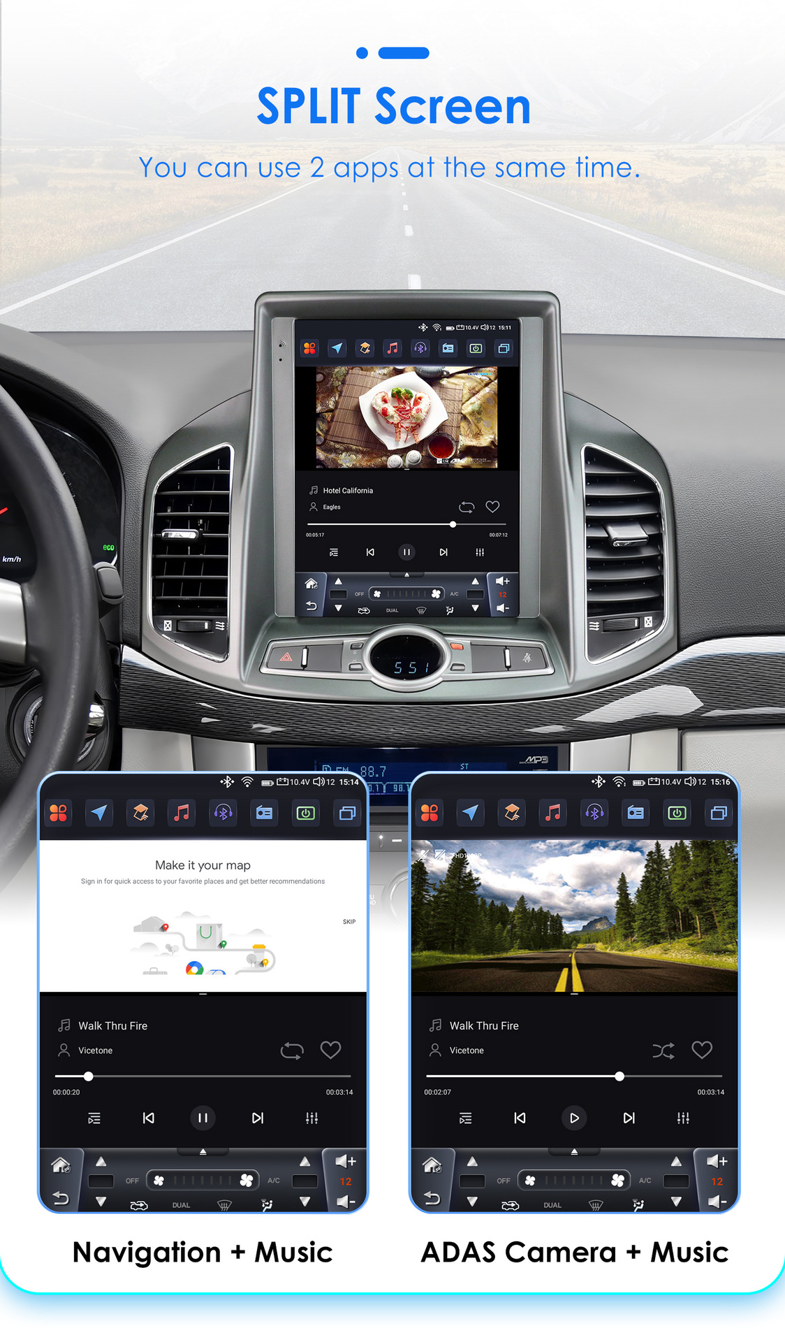 Suitable for 11-17 Models of Chevrolet Captiva Android Vertical Screen Central Control Gps Smart Car Navigation