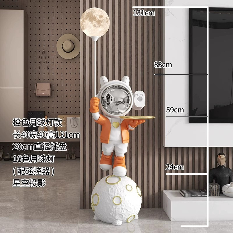 Orange neon astronaut, lights with projector, bluetooth