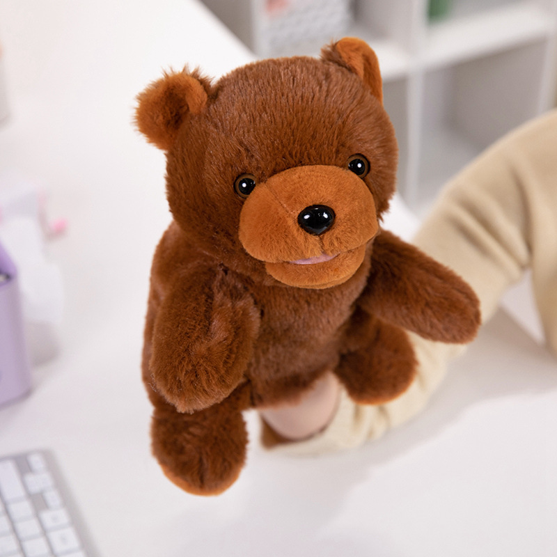 Caricatura interactiva padre-hijo zorro rana muñeca muñeca niños guantes muñeca pacificación muñeca de tela espectáculo de jardín de infantes