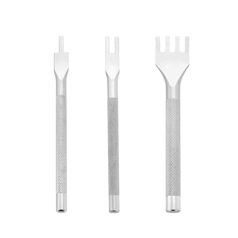 Plata de una palabra corte de cuero herramienta de perforación de cuero redondo corte redondo punzón corte de diamante Paquete de costura a mano traje