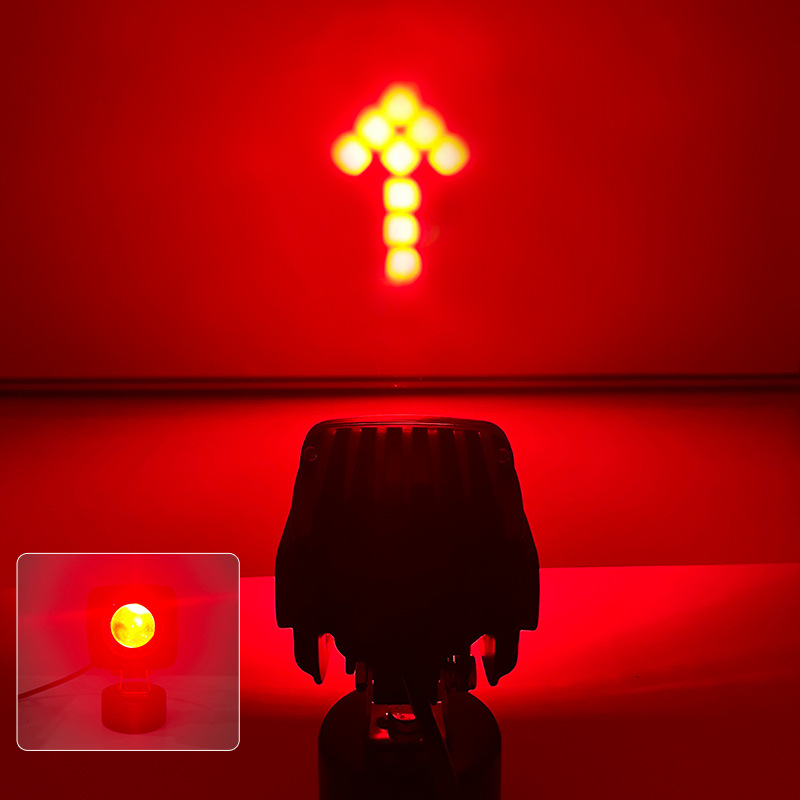 Luz de advertencia de mini carretilla elevadora cuadrada, luz roja, luz azul, luz de borde ancho, luz de área de seguridad, luz de rango de galería