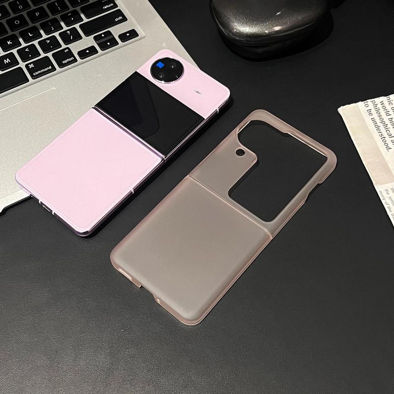 OPPO Find N3 透明折りたたみ携帯電話ケースに適しています。新しいハイエンドのつや消し半透明の非粘着性指紋防止|undefined