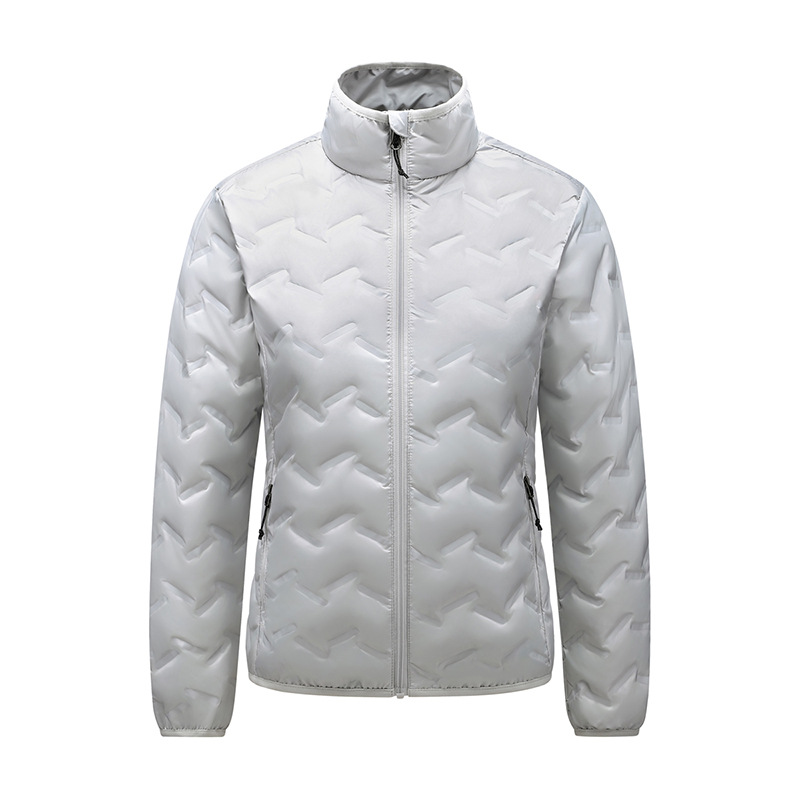 Transfronterizo ultraligero chaqueta de plumón de costilla hombre corto otoño / invierno 2025 nuevo abrigo de plumón de cuello caliente comercio exterior