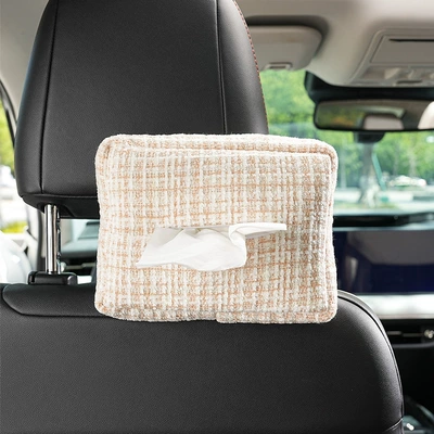 and Cute Bowknot Car Seat Back – Car tissue box/set - chanel-inspired-milk-tea-tissue-box