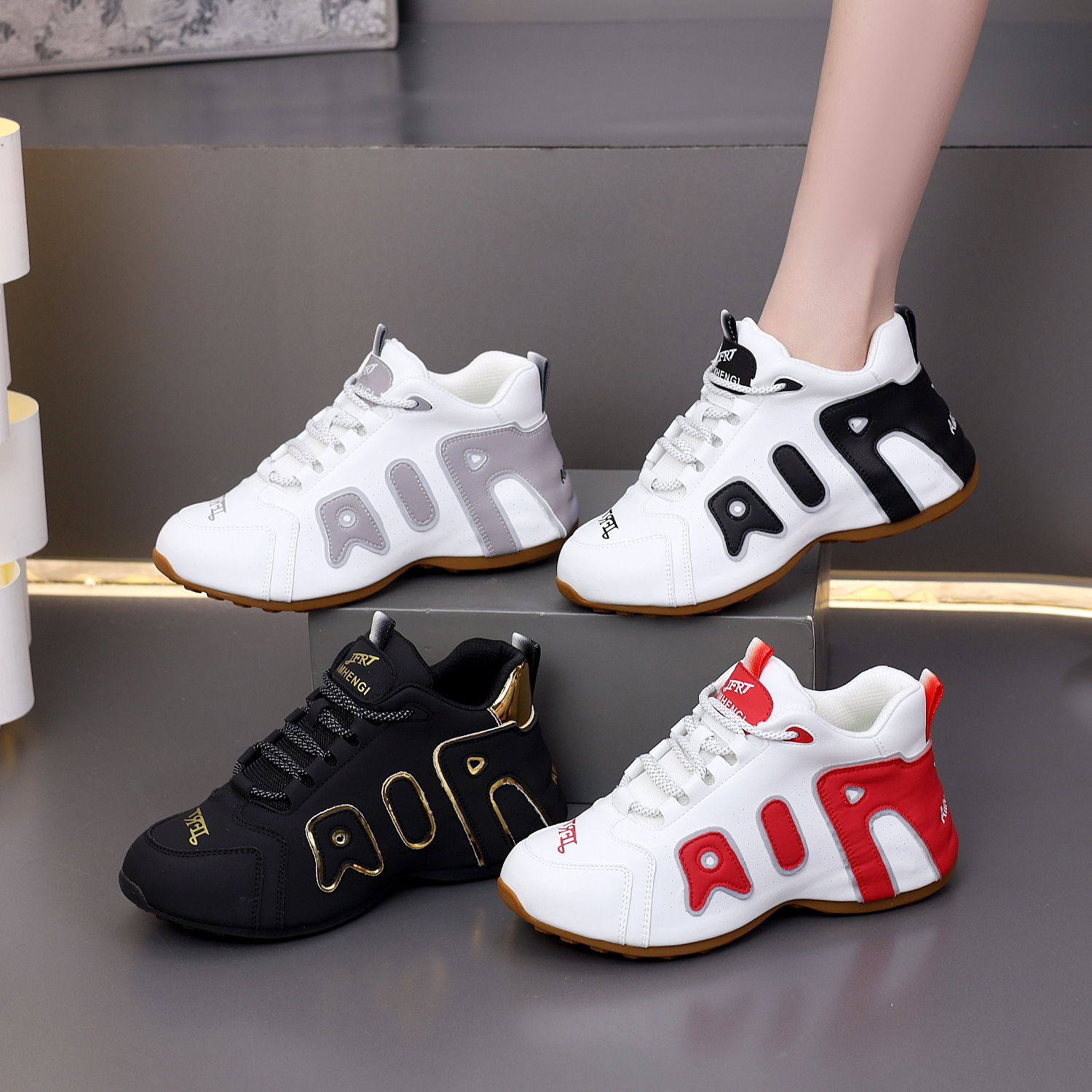 【Juhongfu Manufacturer Direct Sales 6869】Dad Shoes Unisex Versatile Trendy Casual Couple Shoes Sneakers