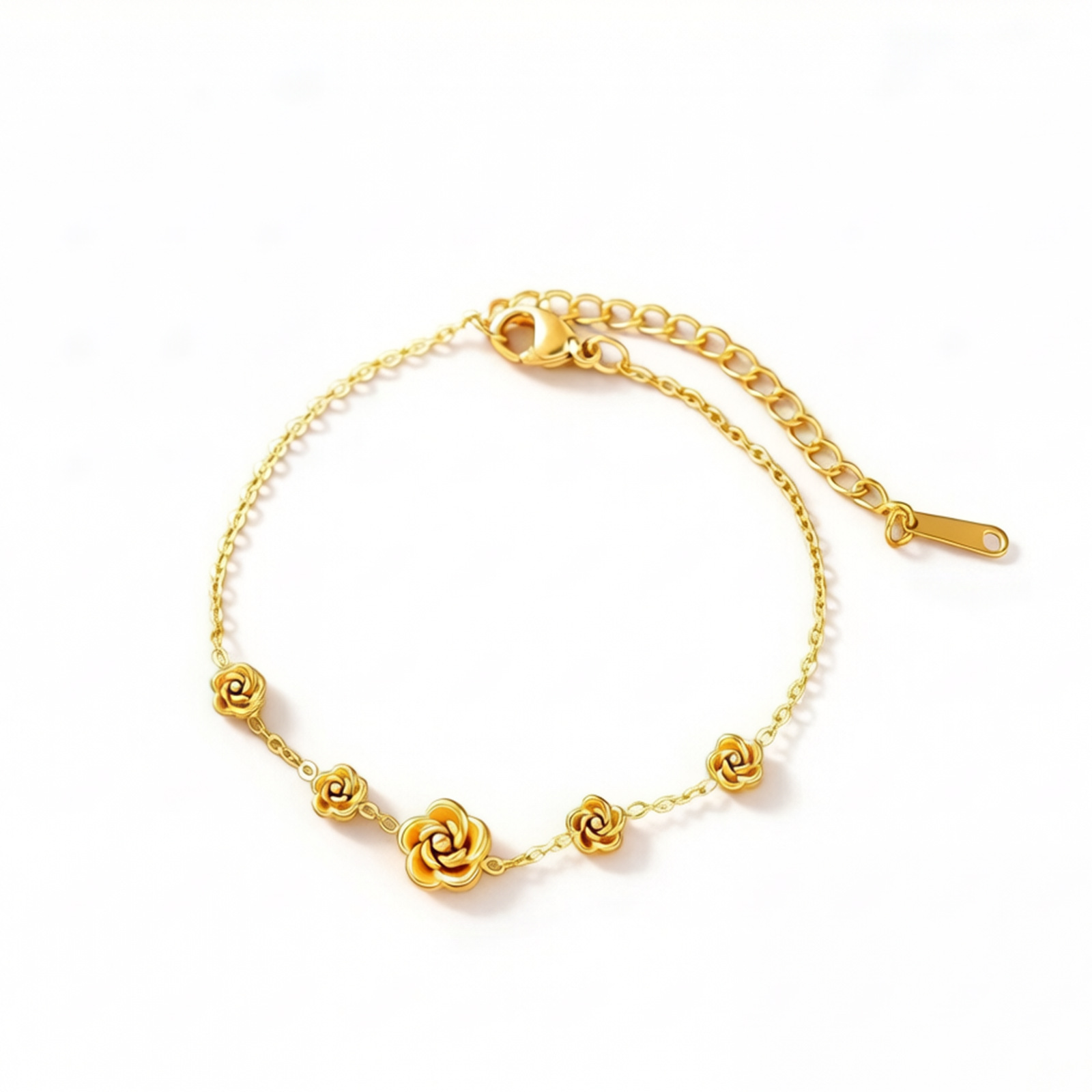 Acero inoxidable transfronterizo retro camellia cadena de clavícula exquisita nueva venta caliente de pulsera collar de mujer