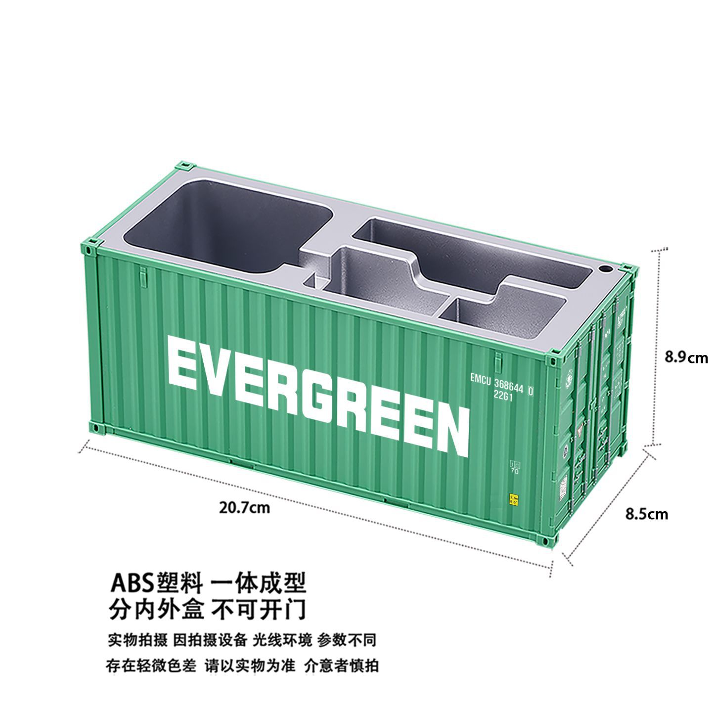 Caja de tarjetas de visita de lápiz verde Evergreen